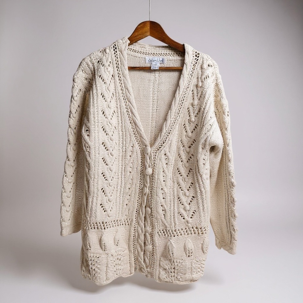 🙈SOLD🙈Vintage Bobble Knit Cardigan - Picture 1 of 4